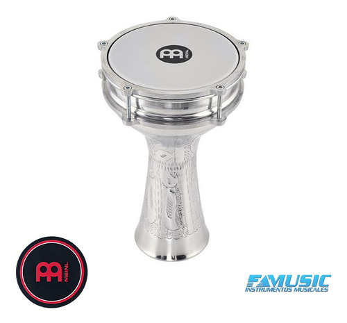 Imagen 3 de 10 de Derbake Meinl He-113 Aluminio Martillado 7 1/4 X 13 3/4