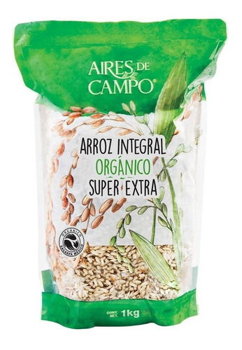 Imagen 1 de 5 de Arroz Integral 100%orgánico Fibra Gluten Free Aires De Campo