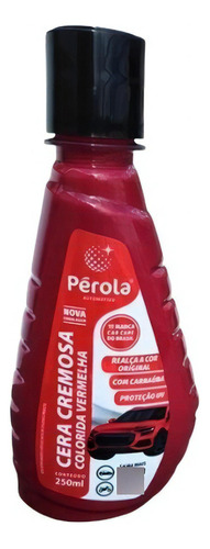 Cera Automotiva Tira Riscado Cor Vermelha 250ml Carro