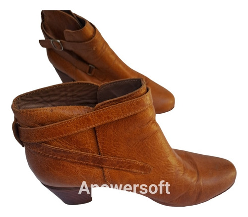 Aurojul-botas De Cuero Cortas -ash Talle 39