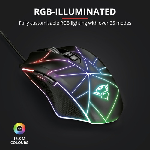 Mouse Trust Gamer Con Luces Led Rgb Gxt160x Ture 