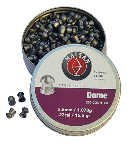 Poston Hatsan 5,5 Dome 1,0grs 7,5cms Lata Con 200 Postones