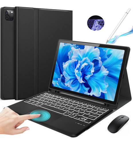 Funda Teclado+ Mouse+ Lápiz Para iPad Air 11  M2 Y M3 /air5