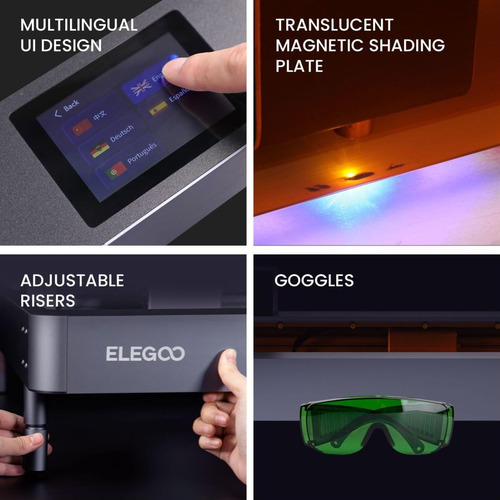 Elegoo Phecda - Grabador Láser Y Cortador De 10000 Mw
