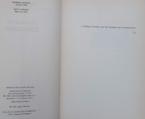 Cuentos De Eva Luna - Isabel Allende -retiro En Varias Zonas (Usado)
