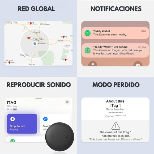 Localizador Smart Tag De Objetos Para iPhone iPad Gps