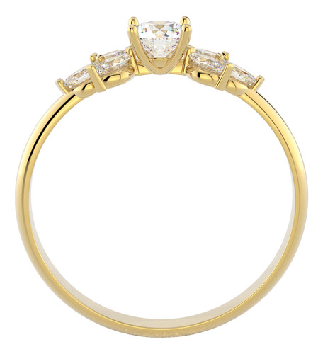 Anillo Solitario Compromiso Florentina Oro 10k Dorado 6 1/2