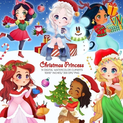 Cliparts Imagenes Png Princesas Disney Navidad M11