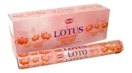 Lotus  Caja De Six 20 Sticks  Dobladillo Incienso