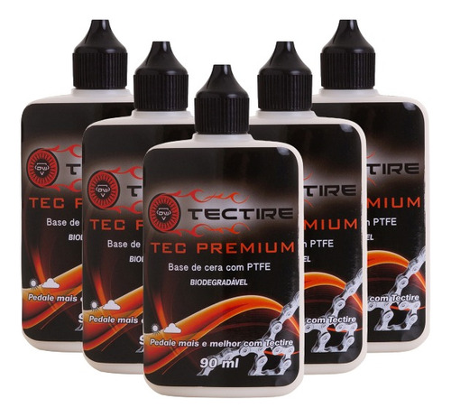 Óleo Lubrificante Bike Tectire Tec Premium Cera 90ml 05 Unid