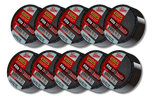 Kit Com 10 Fita Isolante De 19mm X 20m X 0,13mm - Fame
