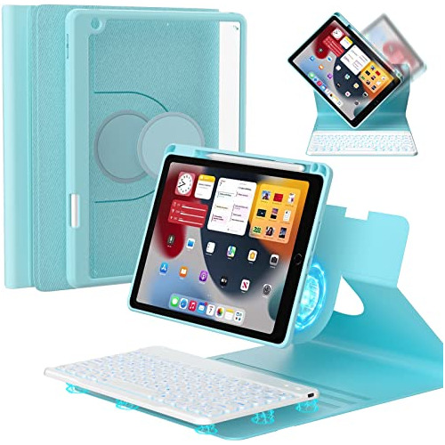 Caja De Teclado Para iPad 9th/8th/7th Generation Case, 7 Col