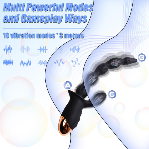 Vibrador Anal Beads Plug Butt Vibrator Para Adultos, Juguete