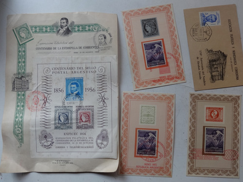 Lote Estampilla Dia Emision Argentin Antigua Corrientes (Usado)