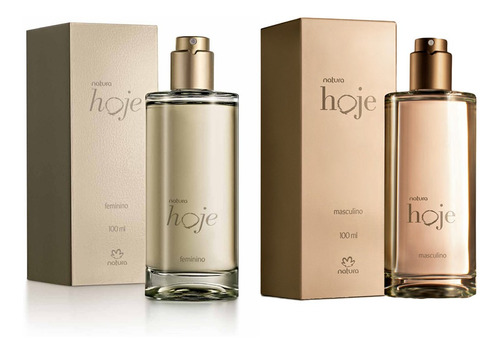 Perfumes Natura Hoje Masculino + Feminino 100 Ml Kit C/2