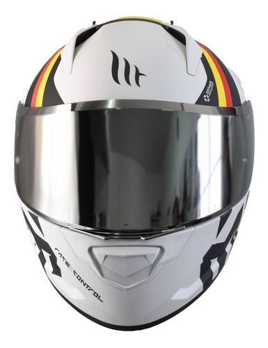 Casco para moto MT Helmets Stinger FF105B blanco mate talla S