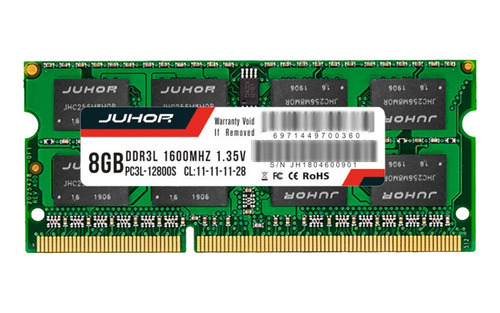 Memoria Ram Juhor Ddr3l 1600mhz 8gb Sodimm Laptop 1.35v