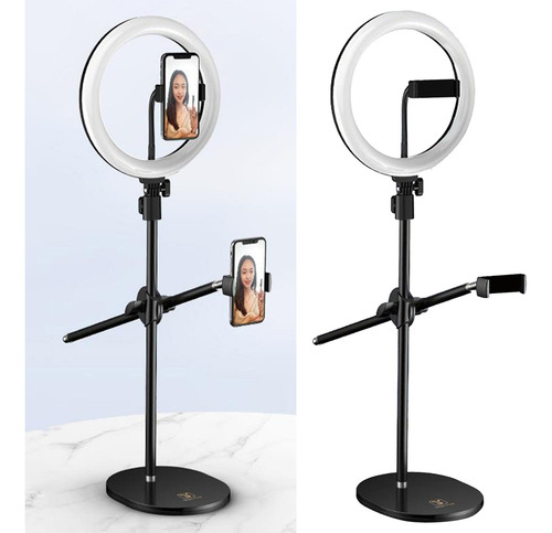 10 Pulgadas Led Selfie Soporte Para Teléfono Doble