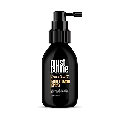 Mustculine Spray De Vitamina Para Raíz De Barba, Vitaminas P