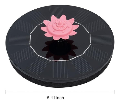 . Fuente Solar Flotante Con 5 Boquillas De Flores Bomba