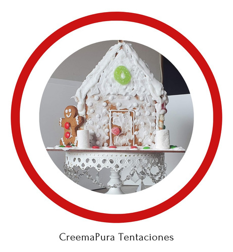 Casita De Galleta De Jengibre Artesanal Navidad