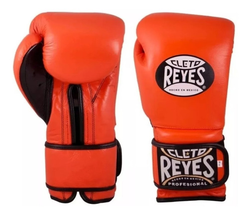 Guantes Box Cleto Reyes Cierre De Contacto Naranja 18 Onzas.