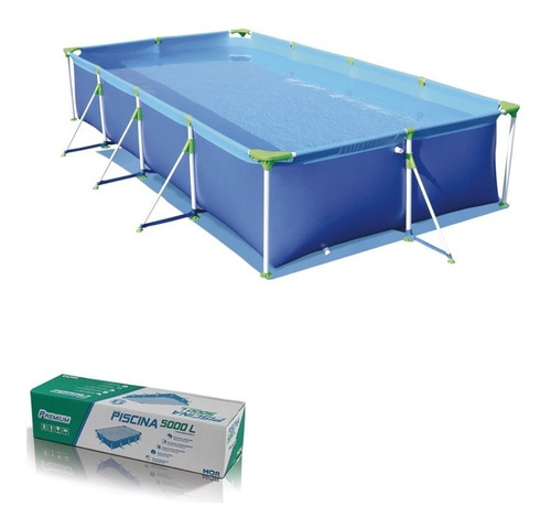 Piscina 5000 Litros Lona Estruturada Retangular Premium Mor