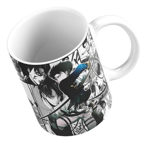 Taza Mug 11oz Anime Shingeki No Kyojin Ataque Titanes Levi