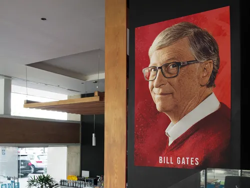 Cuadro Moderno Mural Bill Gates Estilo Íconos Full Hd