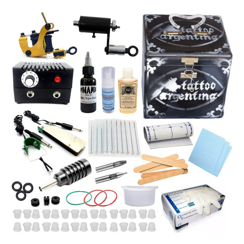 Valija Kit Tattoo Tatuar Principiante Profesional Completoo