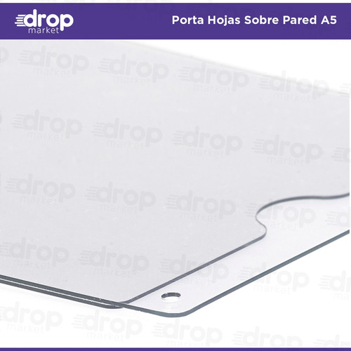 Imagen 4 de 10 de Porta Hojas A5 15x21 Sobre Pared Pet Tipo Acrílico X 1 U.