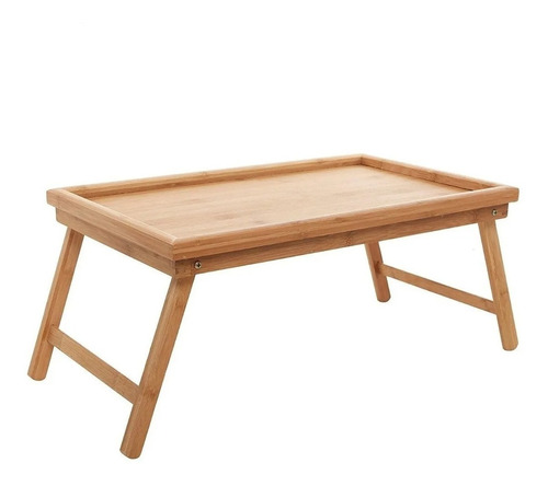 Mesa Bandeja Multiuso Comida Desayuno Cama Madera Bamboo