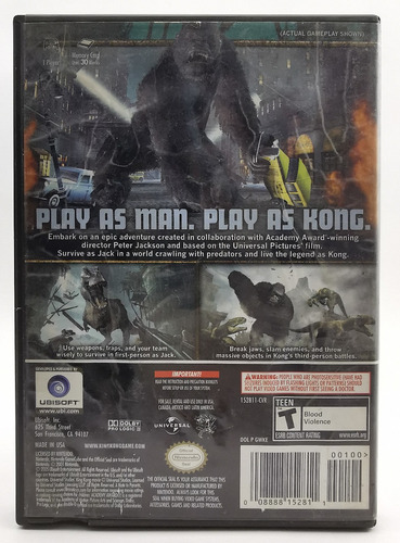 Peter Jackson's King Kong Game Movie Gamecube * R G Gallery (Usado)