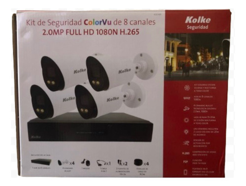 Kit De Seguridad Color Vu De 8 Canales 2.0mp Kolke