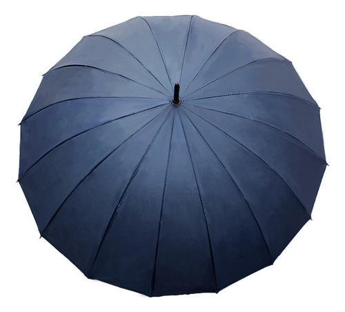Paraguas Semiautomático Tipo Bastón Colores Lisos Filtro Uv Color Azul Marino Diseño De La Tela Liso