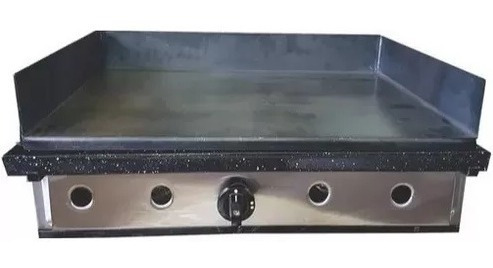 Imagen 4 de 4 de Plancha Hamburguesera Lomitera 70x50 Cm A Gas Con Pie