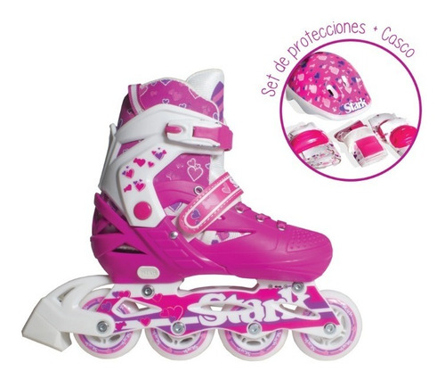 Rollers Niña Extensible + Casco + Protecciones. En Gravedadx