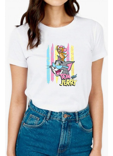 Poleras Con Diseño Tom Y Jerry Colors Dtf