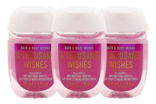 Gel Antibacterial Bath & Body Works A Thousand Wishes 3pz
