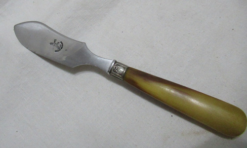 Antiguo Cuchillo Acero France Qualite L' Inox Cabo Asta 20cm