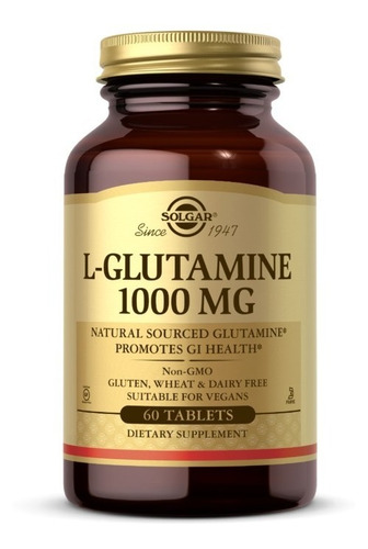 Solgar L Glutamina 1000 Mg 60 Tabs Aminoacido Free Form