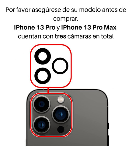 Vidrio Templado Camara Para iPhone 13 13 Pro 13 Pro Max Mini