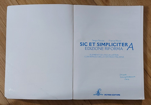 Sic Et Simpliciter A + B Libros Latín Usados Mb Estado