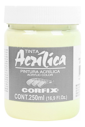 Tinta Acrílica Corfix 250ml Amarelo Brilho Claro 46 Gr 1