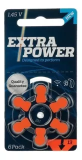 Pilha Extra Power A13 Botão - kit de 6 unidades