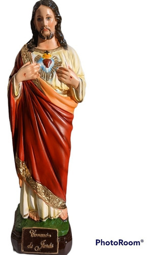 Imagen 3 de 3 de Sagrado Corazón De Jesús 40 Cm Figura Estatuilla