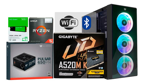 Pc Gamer Ryzen 5600g 32gb Ram 500 Ssd Graficos Radeon 7 Msi