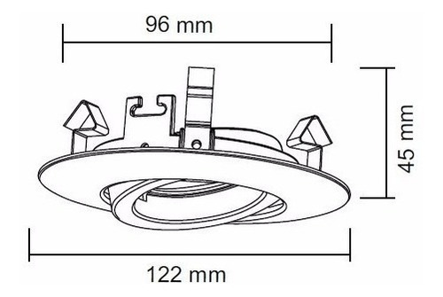 Imagen 2 de 2 de Base Tipo Spot Empotrable Mr16 Led Foco Tecnolite Yd-360/s