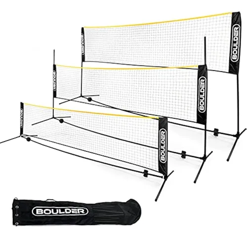 Boulder Portable Badminton Net Set - For Tennis, Soccer Tenn