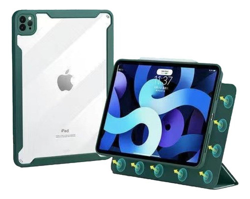 Funda protectora de separación magnética para iPad Pro de 11 pulgadas, color verde